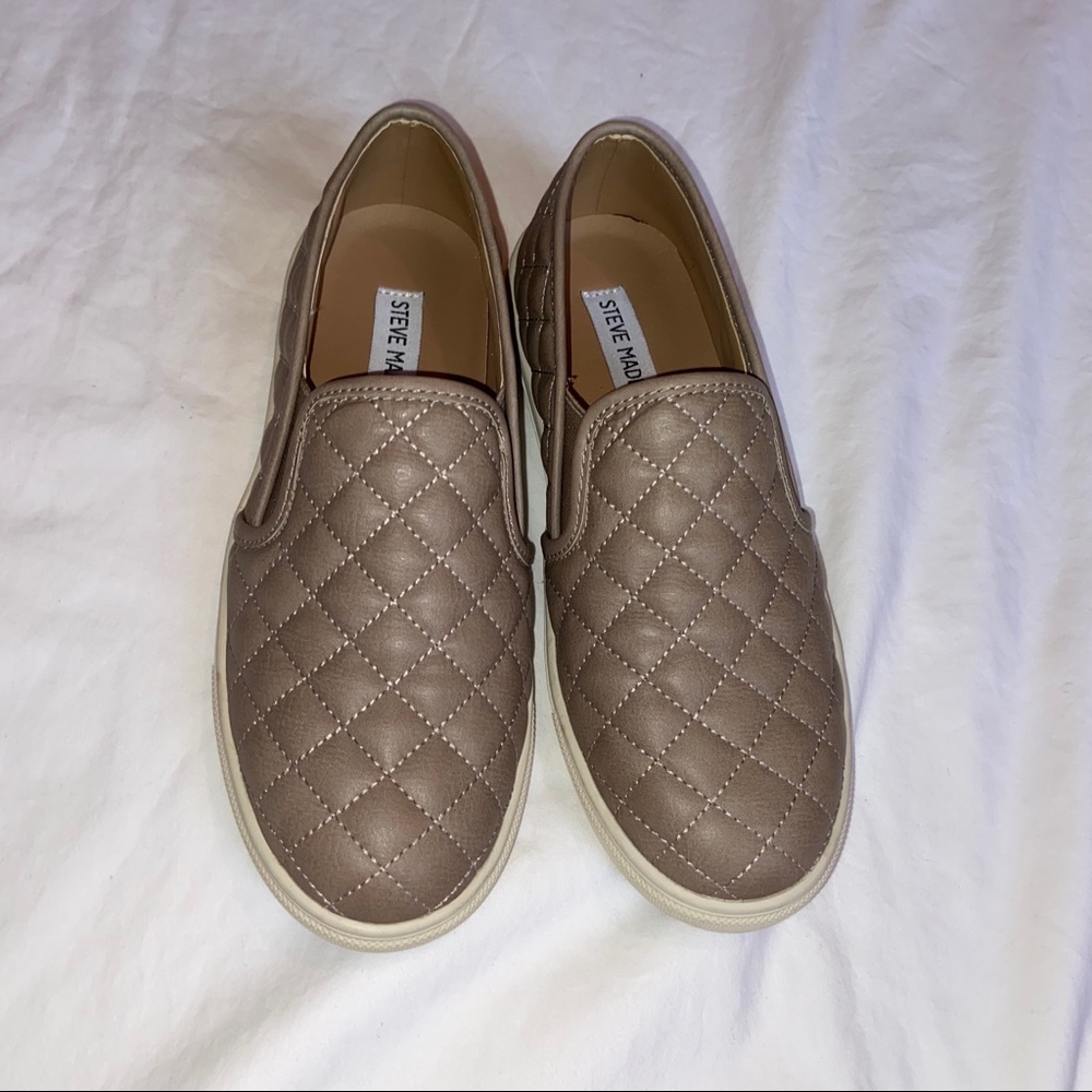 Quilted Steve Madden slip on sneakers